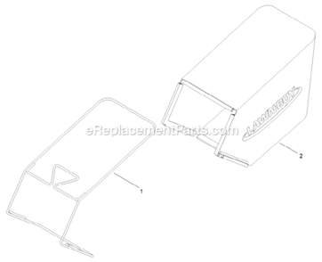 Part Location Diagram of 127-0701 Lawn Boy Grass Bag Asm